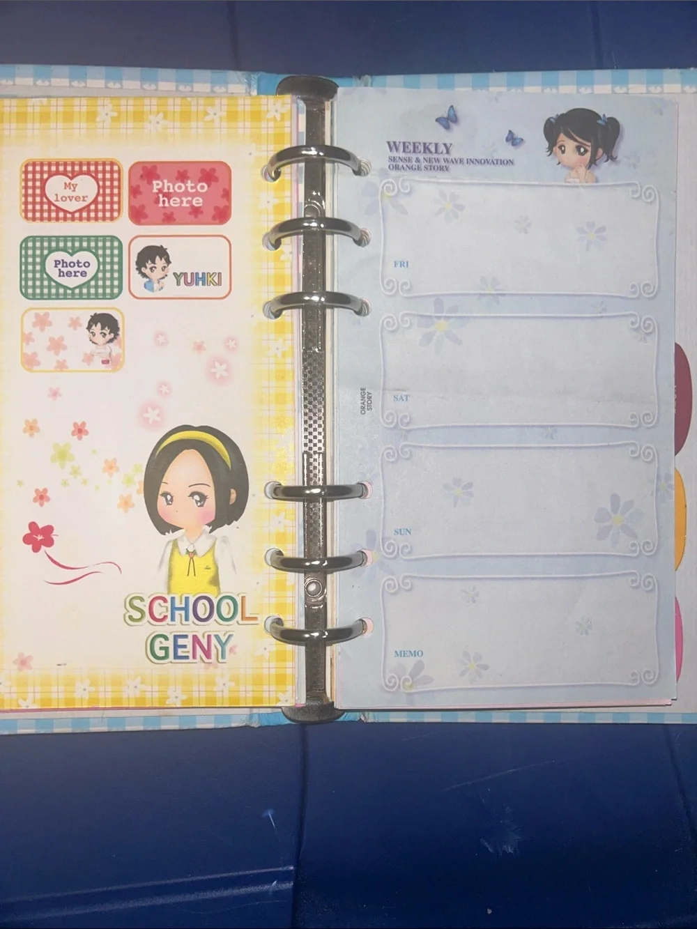 Blue Plaid Cute Girl Journal